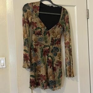 Fall mini retro dress from Pretty Little Thing